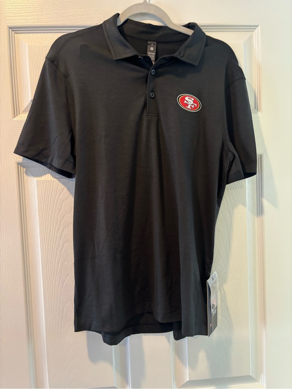 Lululemon Men's Black Polo Shirt SZ M NWT - SF 49ers